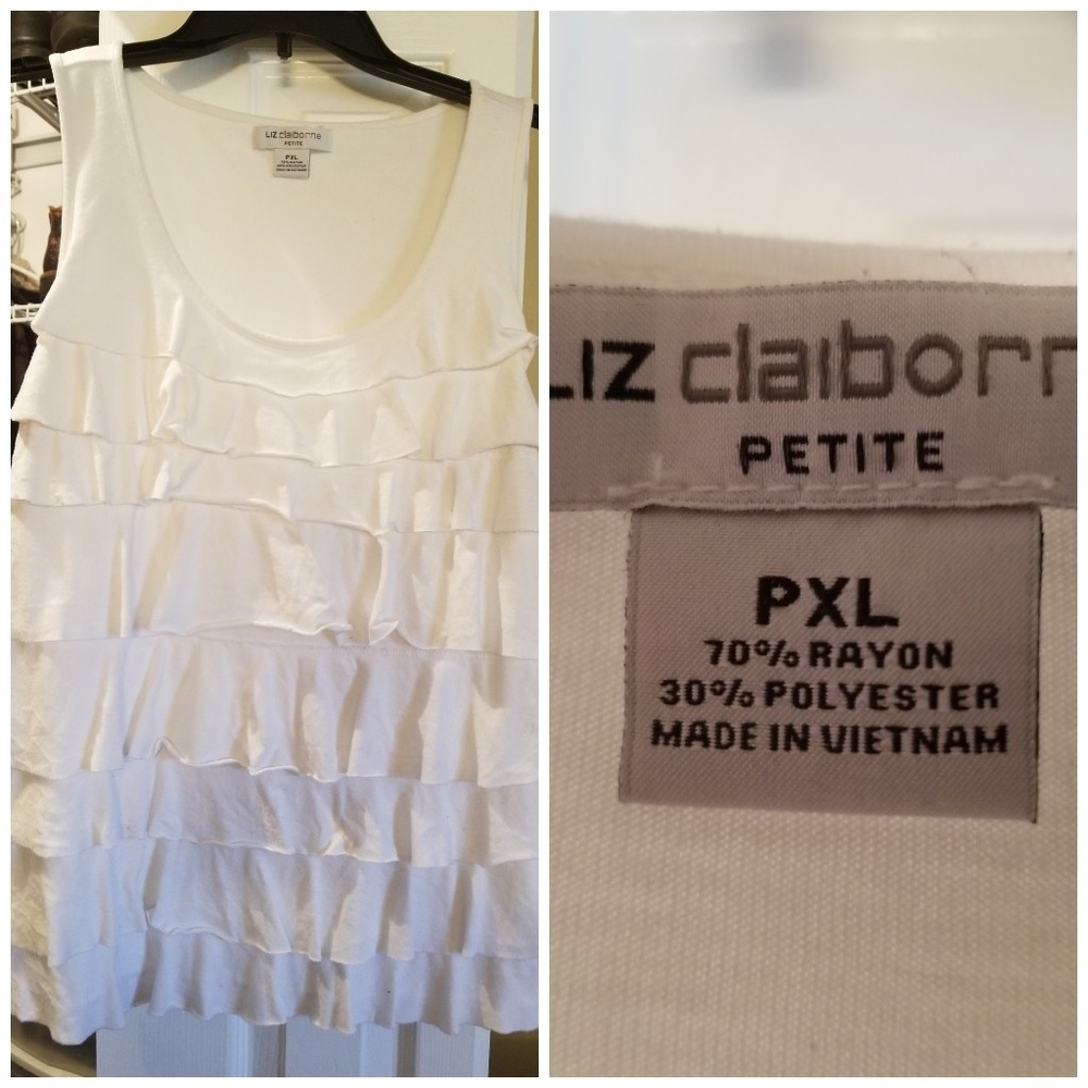 White Ruffle Tank